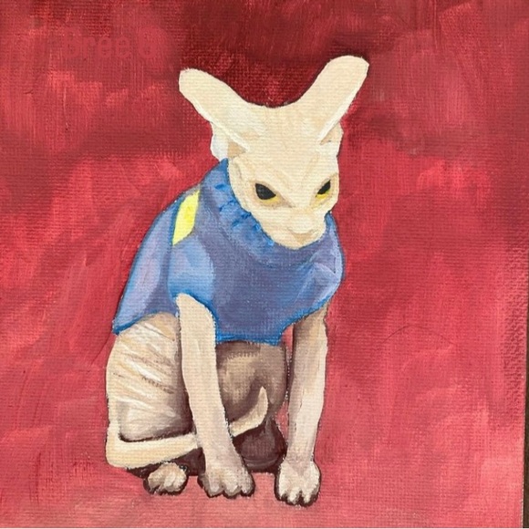 NEW ‘MAD SPYNX IN A SWEATER’ MEME CAT ART PRINT - Picture 4 of 16